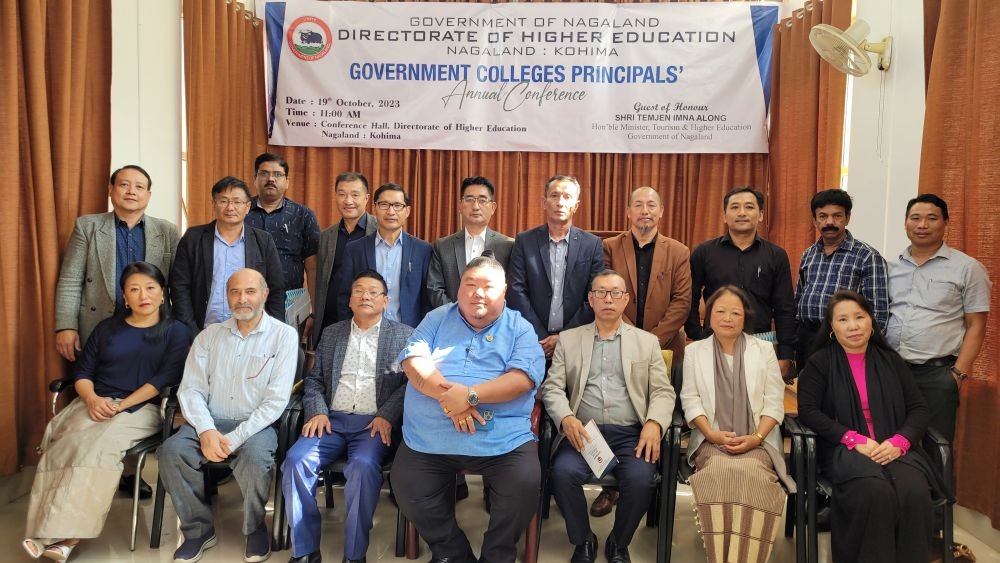 MinisterTemjen Imna Along with others during the annual conference of Government Colleges Principals in Kohima on October 19. (Morung Photo)